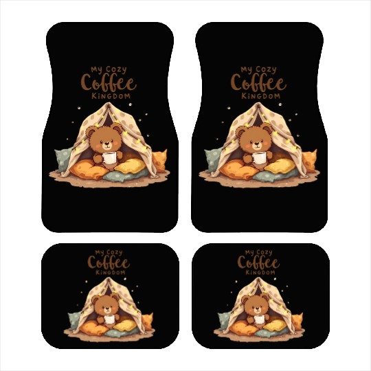 My Cozy Coffee Kingdom - Cute Bear & Happy Brew Car Mats