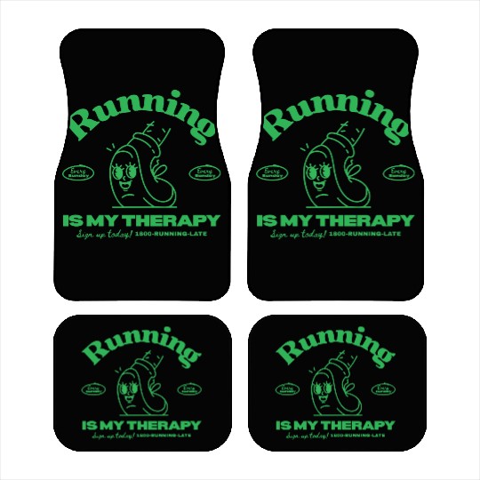 Running Is My Therapy Design Car Mats