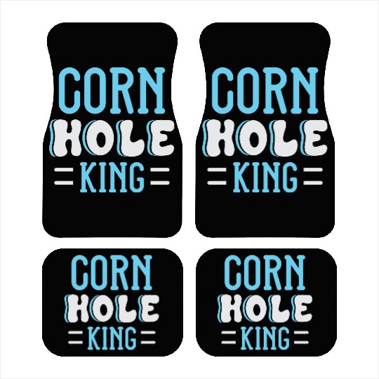 Cornhole King Distressed Badge Car Mats