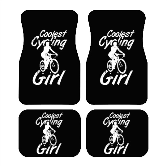 Cycling Girl Car Mats