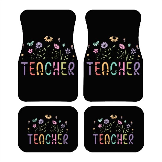 Floral Teacher Appreciation Teacher Car Mats