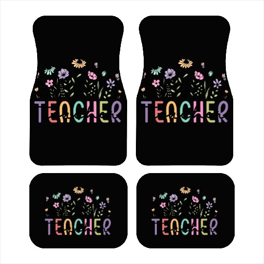 Floral Teacher Appreciation Teacher Car Mats