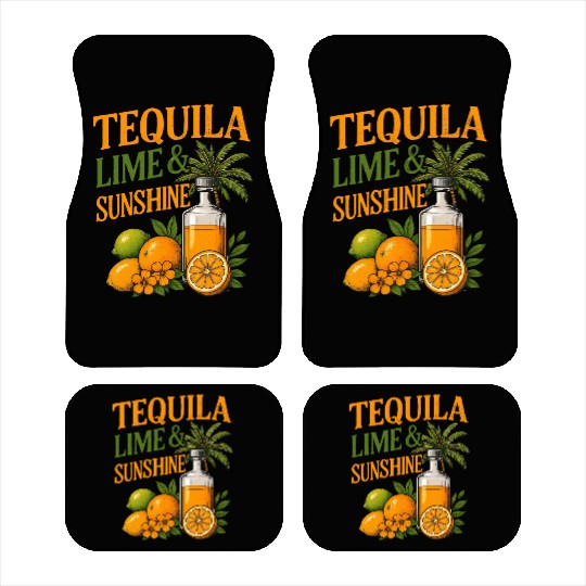 Summer Vacation Tequila Lime Sunshine Car Mats