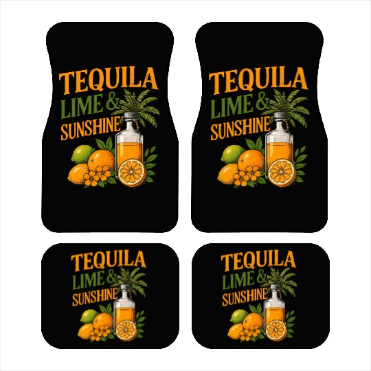 Summer Vacation Tequila Lime Sunshine Car Mats