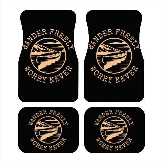 Wander Freely Worry Never Canoe On Lake Car Mats