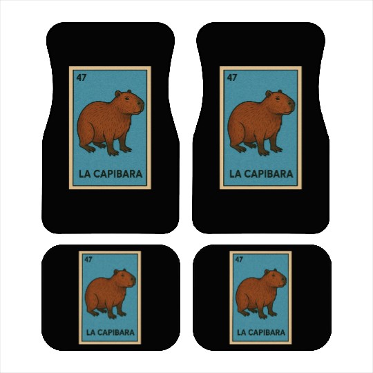 LA CAPIBARA - THE CAPYBARA - LOTERÍA CARD Car Mats