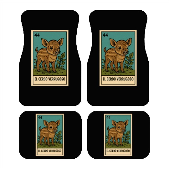 EL CERDO VERRUGOSO - THE WARTY PIG - LA LOTERÍA Car Mats