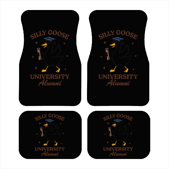 Silly goose university alumni Car Mats
