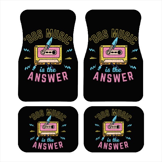 80s Music Is The Answer Car Mats