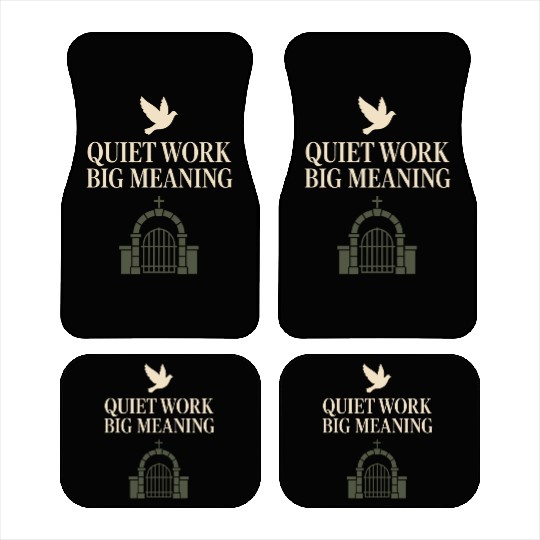 Cemetery Worker Groundskeeper Graveyard Memorial Car Mats