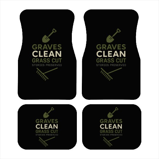 Cemetery Worker Groundskeeper Graveyard Memorial Car Mats