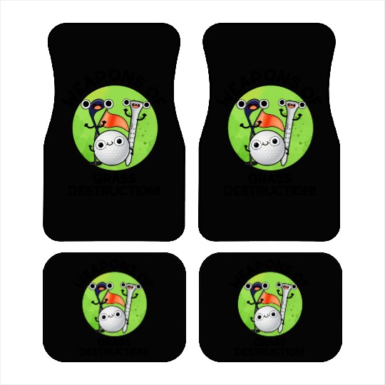 Weapons Of Grass Destruction Funny Golf Pun Car Mats