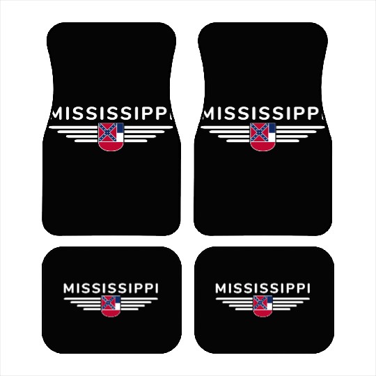 Mississippi State Flag Emblem Design Car Mats