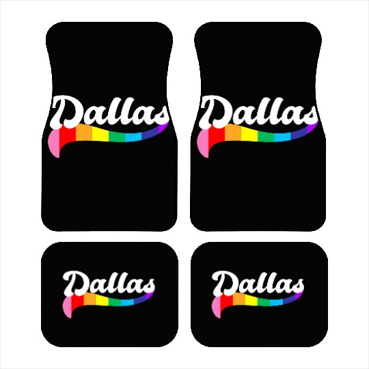 Dallas Texas rainbow gay pride TX LGBTQ rights Car Mats