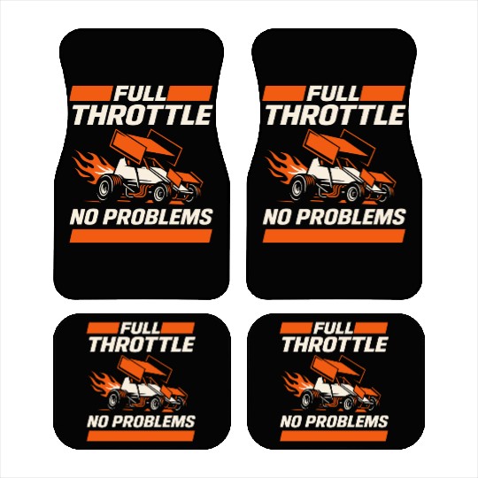 Sprint Car Racing Dirt Track Speed Oval Race Car Mats