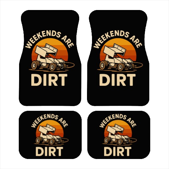 Sprint Car Racing Dirt Track Speed Oval Race Car Mats