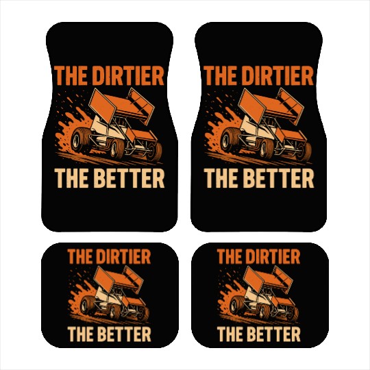 Sprint Car Racing Dirt Track Speed Oval Race Car Mats