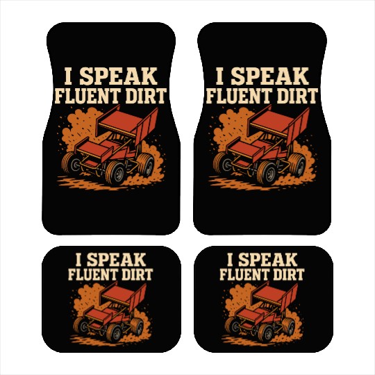 Sprint Car Racing Dirt Track Speed Oval Race Car Mats