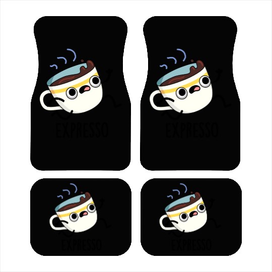 Expresso Funny Running Coffee Pun Car Mats
