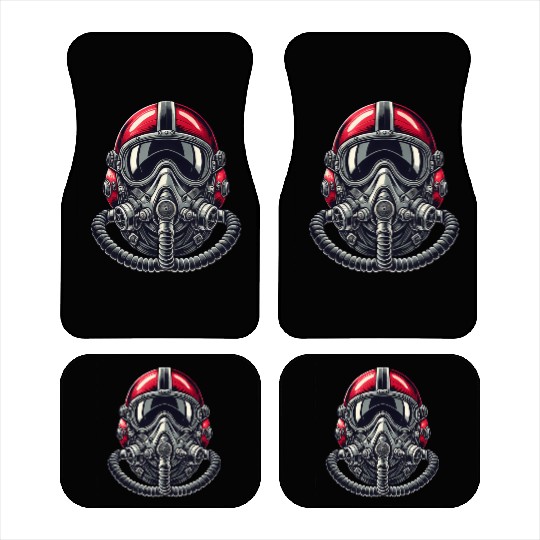Pilots Helmet Design Car Mats