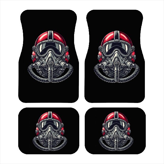 Pilots Helmet Design Car Mats
