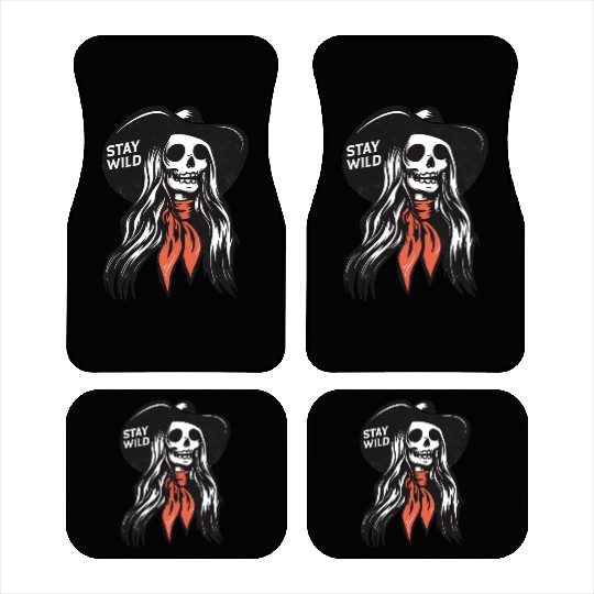 Cowgirl Stay wild Skull Car Mats