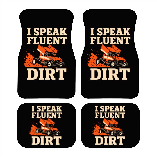 Sprint Car Racing Dirt Track Speed Oval Race Car Mats