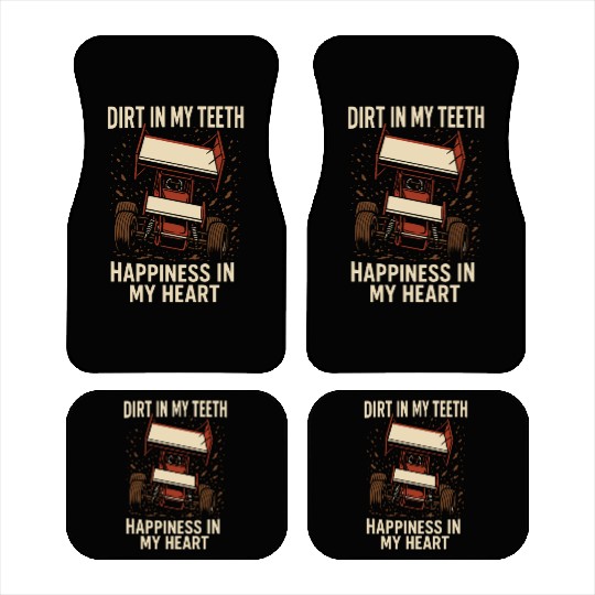 Sprint Car Racing Dirt Track Speed Oval Race Car Mats