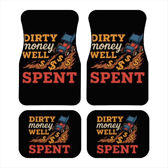 Sprint Car Racing Dirt Track Speed Oval Race Car Mats