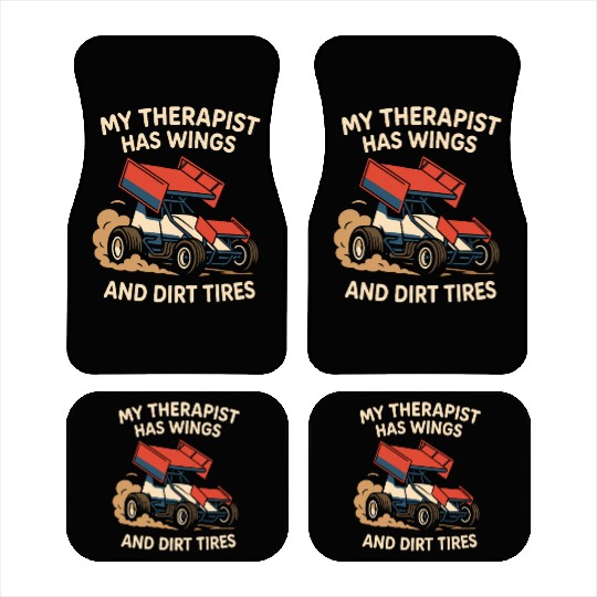 Sprint Car Racing Dirt Track Speed Oval Race Car Mats