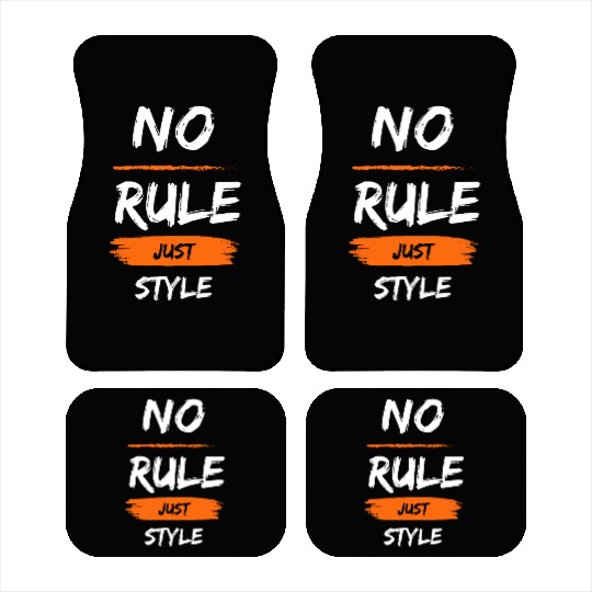 No Rule Just Style – Bold Youth Streetwear Car Mats