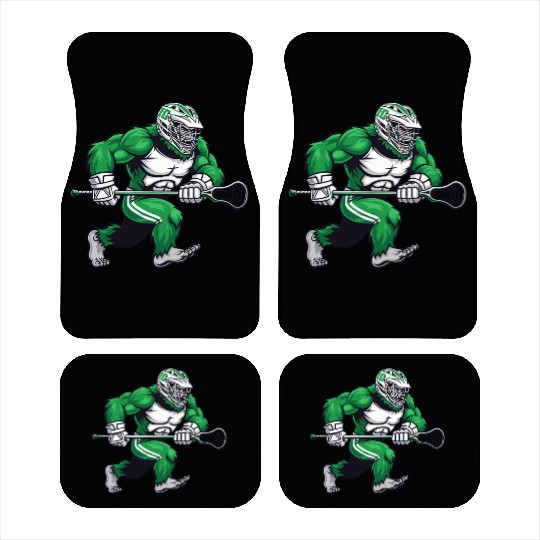 Green Bigfoot Lacrosse Car Mats