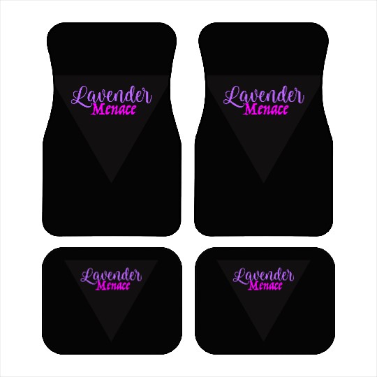 Lavender Menace Black Triangle Car Mats