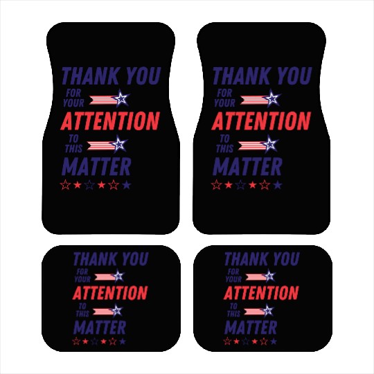Patriotic Thank You Message Design Car Mats