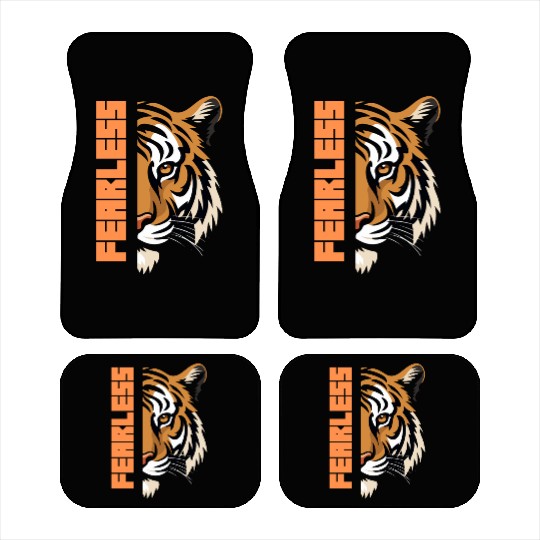 Fearless Tiger Graphic Car Mats