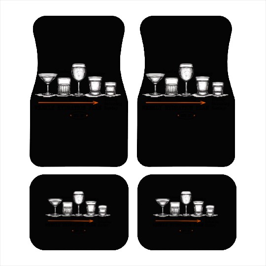 Funny Drinking Schedule Cocktail Humor Gift Car Mats