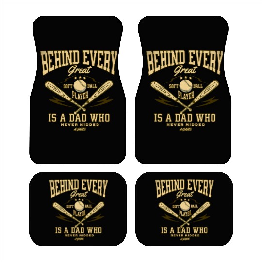 Softball Dad Pride Car Mats