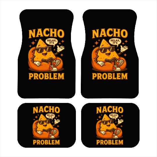 Funny Nacho Pun – Relaxed & Cheesy Vibes Car Mats