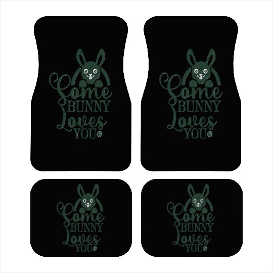 Bunny Loves You Sweet Playful Design Car Mats