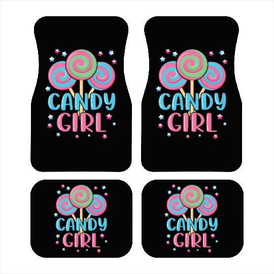 Cute Lollipop Candy Girl Design 01 Car Mats
