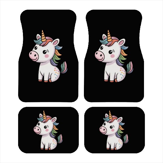 Believe in Magic – Cute Rainbow Unicorn Fantasy Car Mats