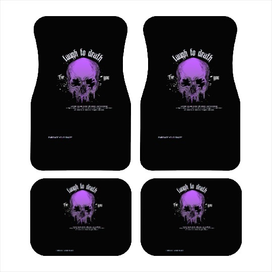 Laugh to Death Purple Skull Car Mats — Edgy, Gothic