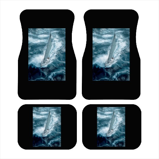 Fearless Voyage in Turbulent Waters Car Mats