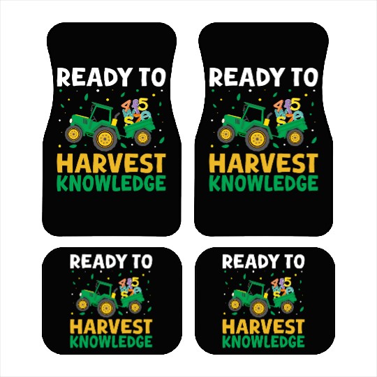 Back to School Teacher Farming Tractor Farmer Kids Car Mats