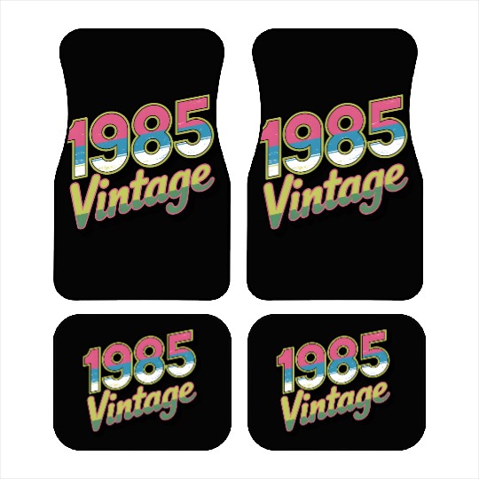 1985 Vintage Birthday Retro 80s Gift Idea Car Mats
