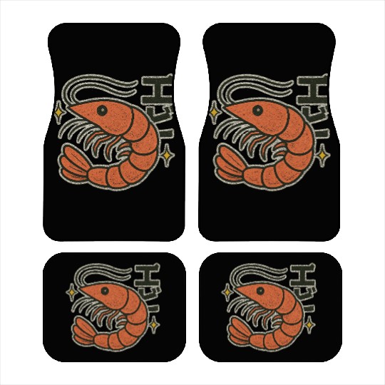 Kawaii Shrimp Japanese Car Mats