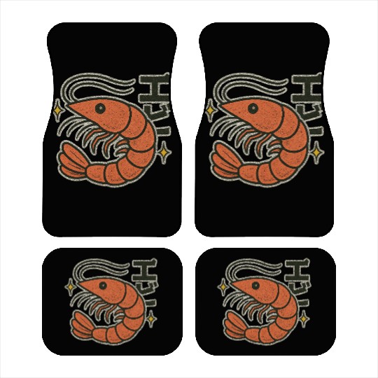 Kawaii Shrimp Japanese Car Mats