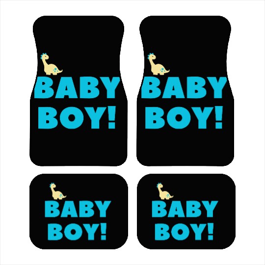 Cute Baby Boy Dinosaur – Blue Newborn Gift Design Car Mats