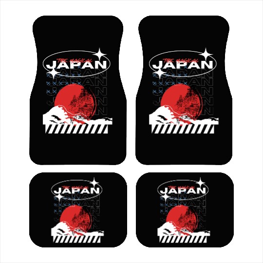 Black Blue Creative Streetwear Japan Car Mats