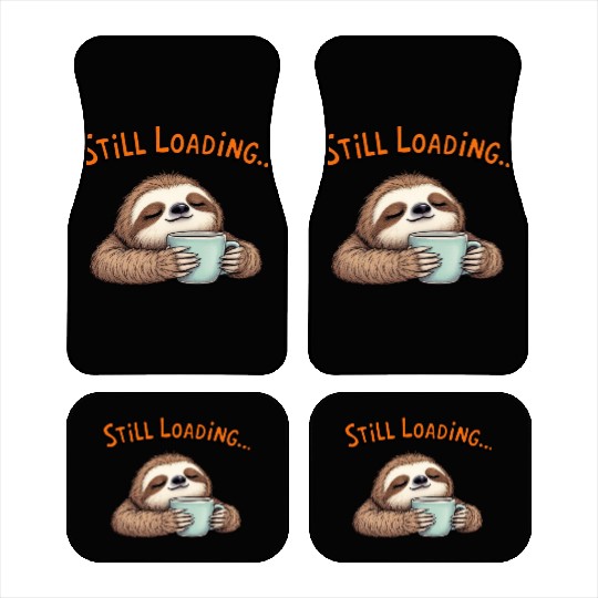 Relaxed Sloth Morning Coffee Design Car Mats